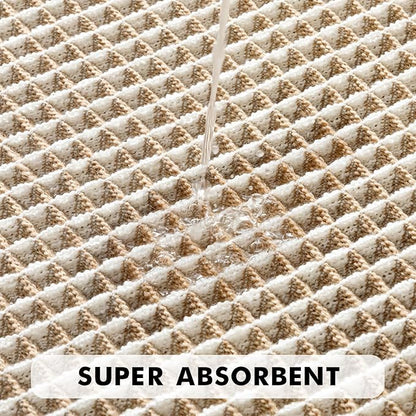 MIULEE Set of 2 Waffle Bathroom Rugs Brown&White Bath Mat 17"x24"+20"x32" | Non Slip, Super Absorbent, Washable, Ultra Soft, Rubber Backed Bath Rugs for Bathroom Floor Tub Shower, Boho Decor