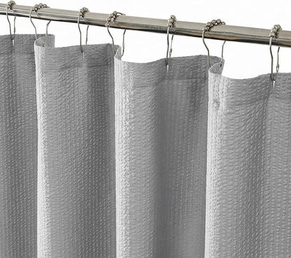 Berry Cute Shower Curtain, Embossed Textured Fabric Shower Curtain for Bathroom - Soft Cloth & Hotel Spa Luxury, Water Repellent, Machine Washable Shower Curtain, 72X72, Light Grey
