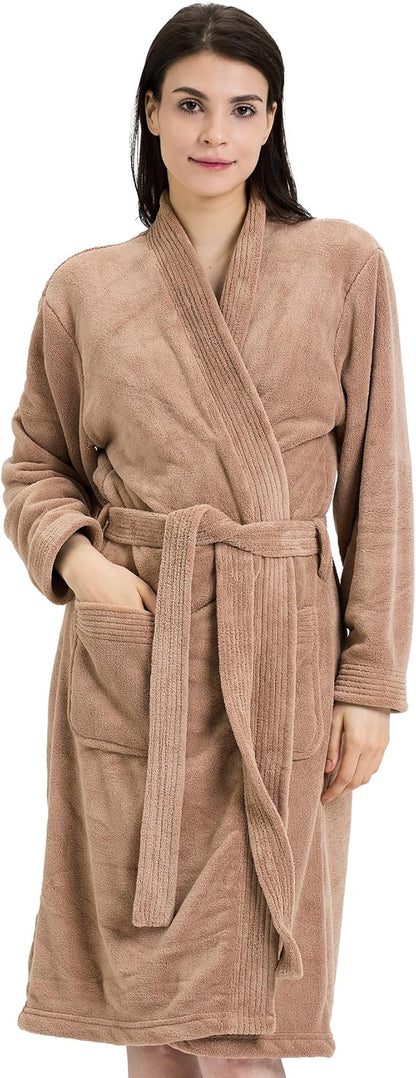 Towel Robe for Women – Soft Absorbent Kimono Bathrobe, Quick-Dry Spa Shower & Hotel Use