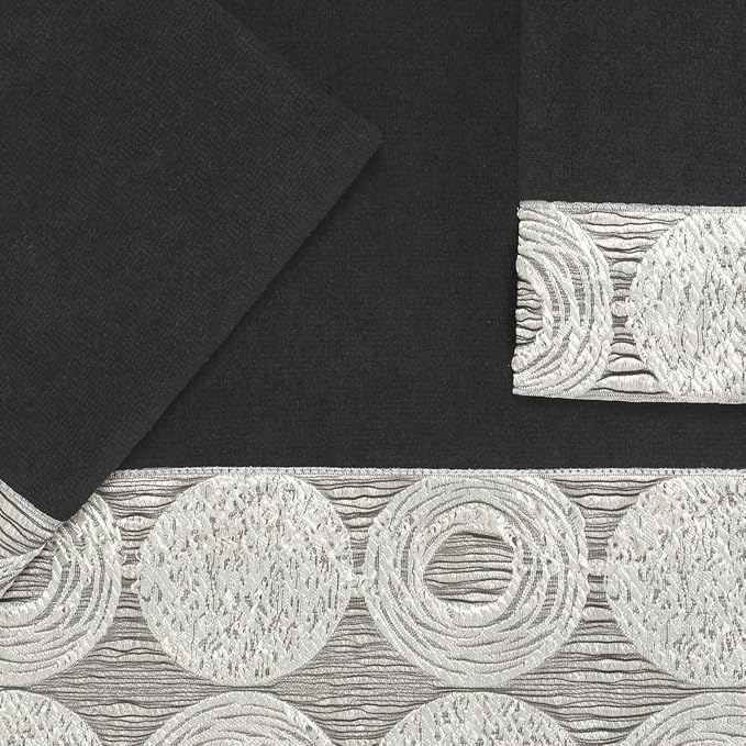 Avanti Linens - 3pc Towel Set, Soft & Absorbent Cotton Towels (Galaxy Collection, Black)