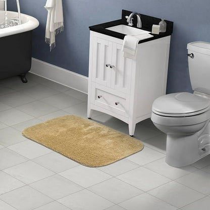 Garland Rug Traditional Nylon Washable Linen 24" X 40" Bath Rug - Soft, Absorbent, And Stylish for Your Bathroom
