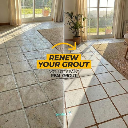 Premixed Tile Grout Repair - Beige Brown 2-Pack (17.6oz/500g) | Acrylic sanded formula, for bathroom shower kitchen tile, water-resistant, 24-hour cure, 58 sq ft, value 2-pack