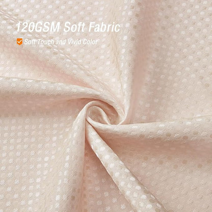 Small Stall Blush Pink Fabric Shower Curtain, 36 x 72 | Narrow Half Cloth-Textured Shower Curtain for Bathroom, Water Repellent, Machine Washable