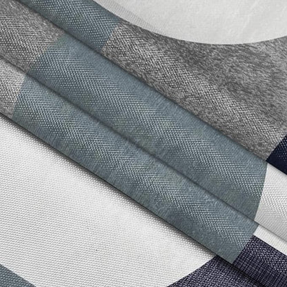 Navy Blue Shower Curtain Abstract Modern Geometry Circles Contemporary Style,Grey Fabric Shower Curtains Bathroom Accessories 72x72 Inches