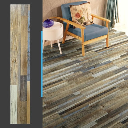 Art3d Wood Texture Peel and Stick Vinyl Floor Planks, 36-Pack, Aspen Yellow | Cover 54 sq.ft, Waterproof, Self-Adhesive, Scratch Resistant, Premium Vinyl, Ideal for Bedroom, Living Room, Kitchen, RV