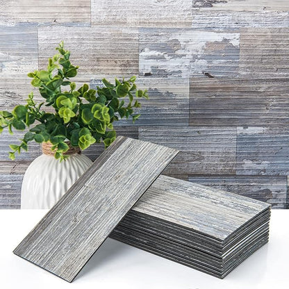 Art3d 102-Pack Peel and Stick Backsplash, Stick on Subway Tile, Wood Plank | 3 x 6 in, PVC, Self Adhesive, Waterproof, Traceless Peel, Modular Splicing, Ideal for Vanities, Bathrooms