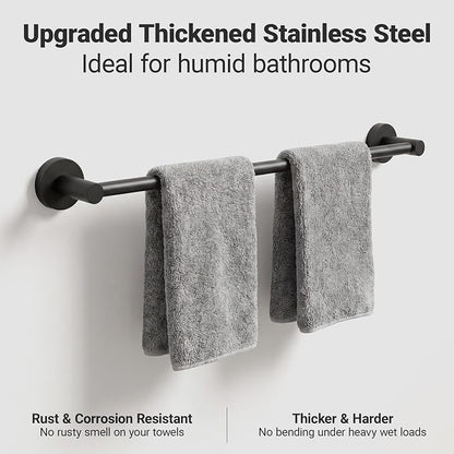 24-Inch Wall Mounted Towel Racks for Bathroom, 4-Piece Towel Bar Set | Rust-Resistant SUS 304 Stainless Steel, 4-Piece Towel Bar Set, Space-Saving Design, Easy Mount for Bath Towel Storage Home
