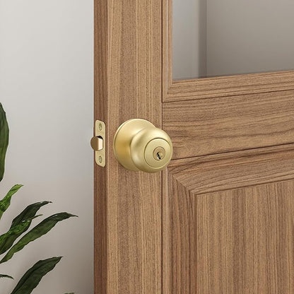 Design House 726927 Cambridge Entry Door Knob Satin Gold