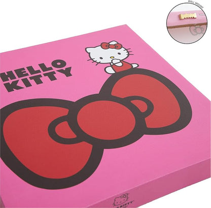 Sanrio Hello Kitty Strawberry and Bow Canvas Wall Art 4 Piece Set for Room Décor,12"x12"