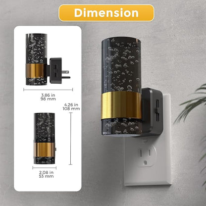 L LOHAS LED Night Lights Plug into Wall, 3000K Acrylic Night Light,2 Pack | Dimmable Nightlight with 0-100 LM Adjustable Brightness, Plug in Night Light with Dusk to Dawn Sensor, for Bathroom Hallway