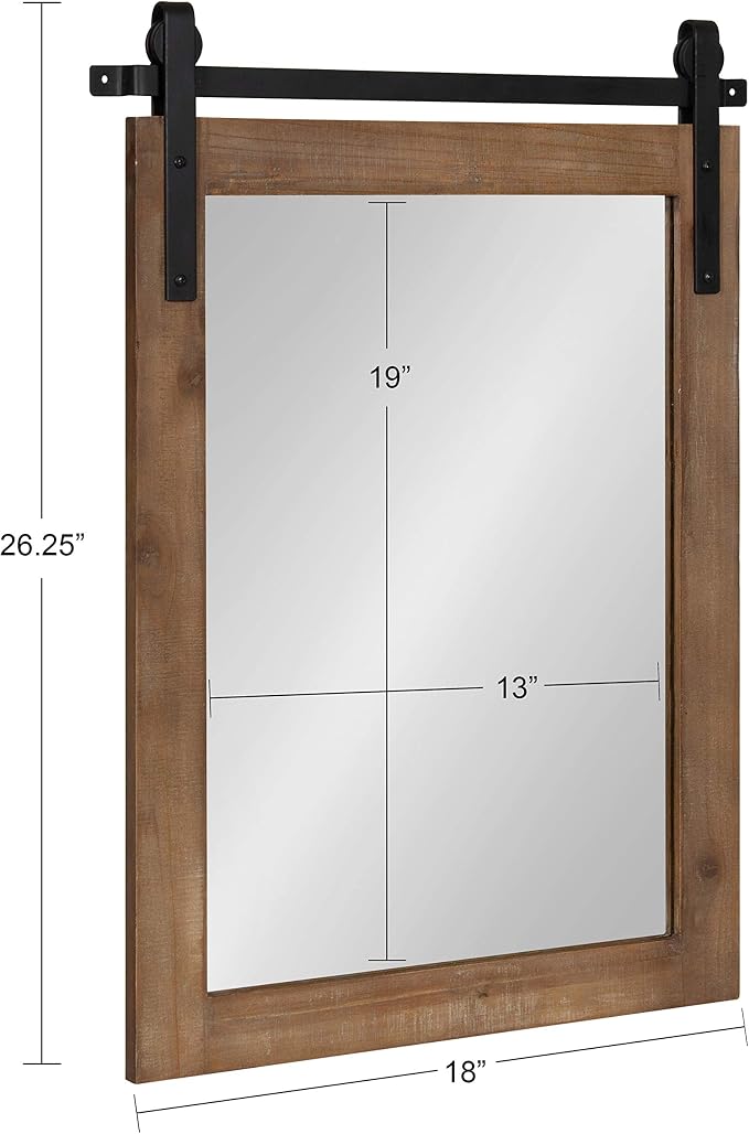Kate and Laurel Cates Farmhouse Wall Mirror