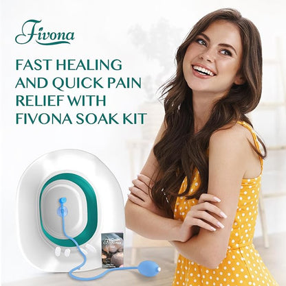 Sitz Bath for Hemorrhoids Soak and Postpartum Care | Toilet Seat | Bartholin Cyst Tub | at Home Soaking Procedures for Men and Detox Vaginal Steaming for Women with Massage Hand Flusher