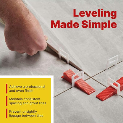 5000 Pcs Tile Leveling System Clips with 1/8" (3mm) Clips - Saves Time for Perfect Precise Installation of Ceramic Tiles - Get Professional Results for Your Shower, Bathroom, Backsplash