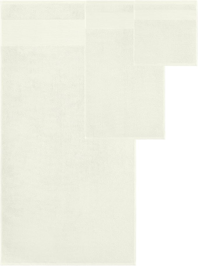 Modern Threads Air Cloud 6-Piece Towel Set - 100% Zero-Twist Cotton, 500 GSM, Quick Dry & Plush, Ivory