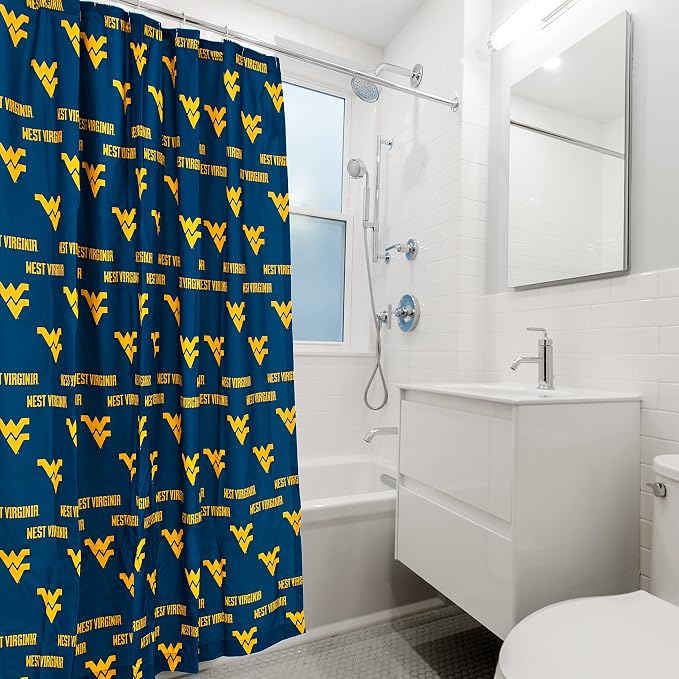Everything Comfy West Virginia Mountaineers Bright and Colorful Shower Curtain Cover 70" x 72"