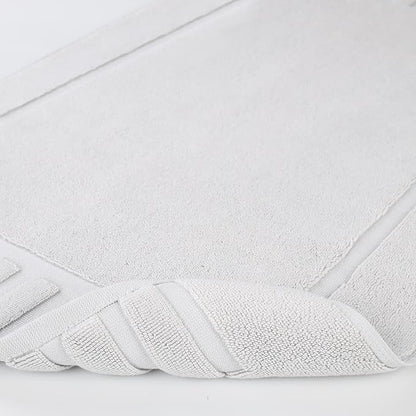 Superior 100% Cotton Bathmat Set, Bath Mats, Bathroom Decor, Shower, Bathtub Essentials, Home Accessories, Washable Rug, No Backing, Heavyweight, Leo Collection, Set of 2, 22" x 35", Silver