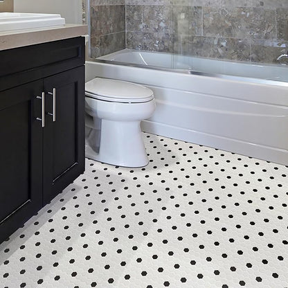 MSI Adelaide White 10.16 in. x 11.73 in. Hexagon Matte Porcelain Floor and Wall Tile Tile for Kitchen Backsplash, Bathroom, Accent Wall Tile, and Shower Wall Tile,