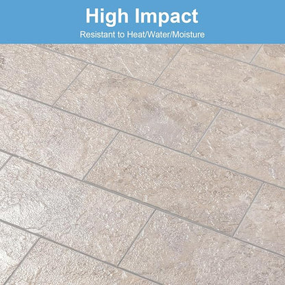 2026 New Upgrade Peel and Stick Backsplash Tile, Peel and Stick 11.34" X 11.57" Wall Tile for Kitchen, Bathroom, Fireplace, Laundry (Beige Stone Rocks, 20 Packs)