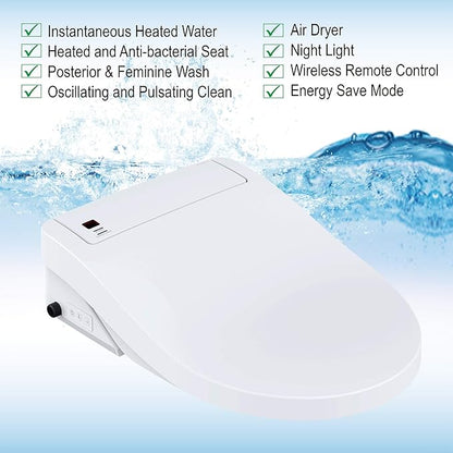 WOODBRIDGE BID-01 Smart Toilet Seat, White