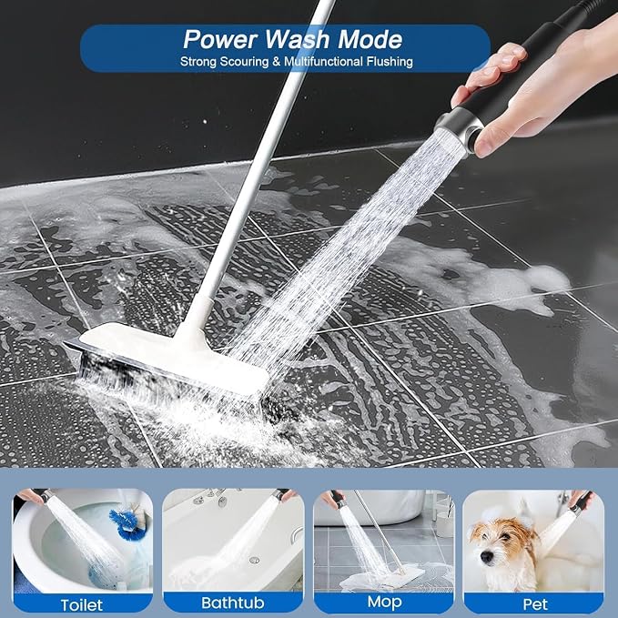 Filtered Shower Head with Handheld, High Pressure Showerhead | 4 Spray &Pause Switch Upgraded Anti-clog Nozzles for Shower Head with 59" Explosion-Hose &Bracket for Hard Water & Pets,Black