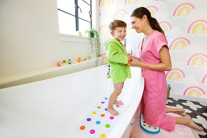 Munchkin® Dots™ Bath Mat for Kids, Multicolored, 30.5x14.25 Inch