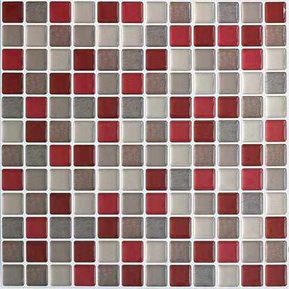 HyFanStr Peel and Stick Backsplash 3D Mosaic Tile Stickers Wall Sticker Home Decor for Kitchen Bathroom 9.26" x 9.26"(Pack of 4)