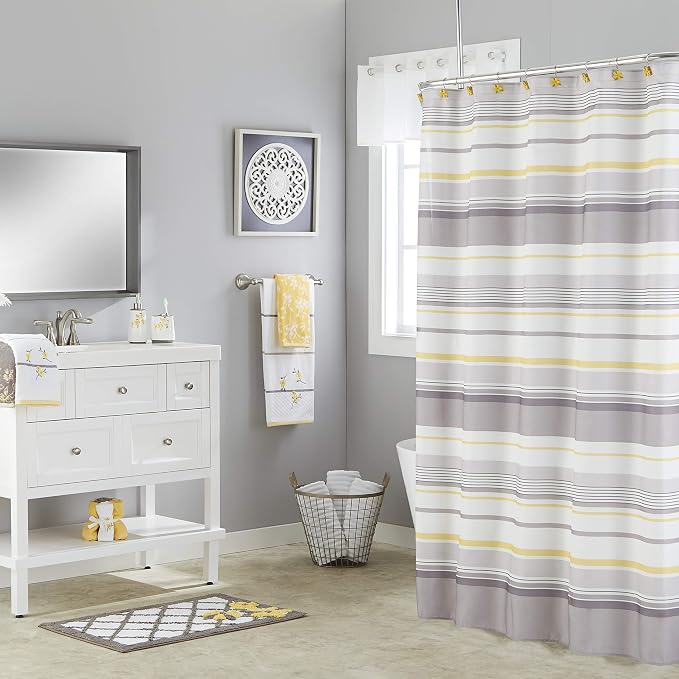 SKL Home Spring Garden Hand Towel, 100% Cotton, Embroidered, White | Soft, decorative terry. For use in the bathroom, kitchen or bar & makes a great gift.