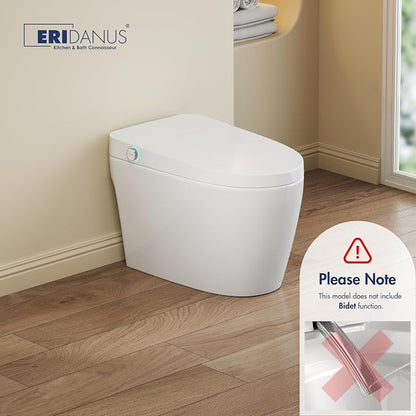 One Piece Smart Toilet, No Bidet, Foot Sensor Flush, Heated Seat | Off Seat Auto Flush, Pre Wet System, Hands Free Operation, Efficient Flush System, Water Saving Design, Night Light