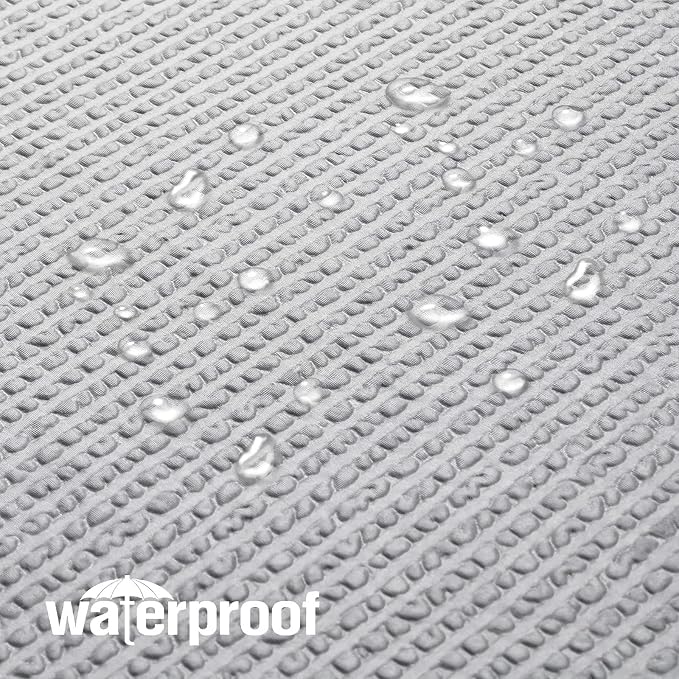 Berry Cute Shower Curtain, Embossed Textured Fabric Shower Curtain for Bathroom - Soft Cloth & Hotel Spa Luxury, Water Repellent, Machine Washable Shower Curtain, 72X72, Light Grey