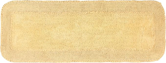 Home Weavers Radiant Collection 100% Cotton Bathroom Rugs Set, Washable Rug, Soft Cotton Extra Soft and Absorbent Bath Rug, Kitchen Mat, Bath Mat Set, Bath Floor Mat Non Slip, 21"x54" Runner, Yellow