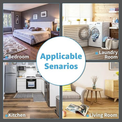 Art3d 30-Pack Peel and Stick Vinyl Floor Planks, 12 x 12 in, Dark Brown Oak | Premium Vinyl, Self-Adhesive, Waterproof, Wood Grain, Fade-Resistant, Scratch-Proof, Ideal for Kitchen, Dining Room, Bedrooms