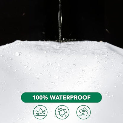 Fabric Shower Curtain Liner 72x72 Inch-White Waterproof Bathroom Curtains | Hotel Quality Soft Soild Polyester Standard Size Shower Liners for Bathroom-Machine Washable Cloth Polyester Bath Curtain