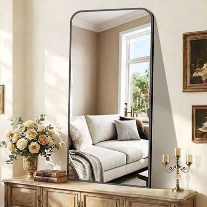COFENY Bathroom Mirror, 30x60 inch Black Rectangle Wall Mounted Mirror with Thin Frame, Large Bathroom Vanity Mirrors for Over Sink, Entryway, Living Room, Bedroom