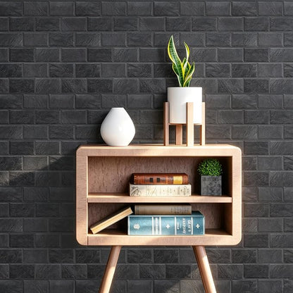 Peel and Stick Subway Tiles, Matte Black Self-Adhesive Backsplash