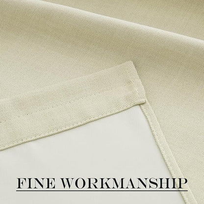 NICETOWN Room Darkening Curtain Panel for French Door, Farmhouse Patio Door Window Curtains Thermal Insulated Rod Pocket Shade for Living Room Glass, W36 x L72, Beige, 1 Panel