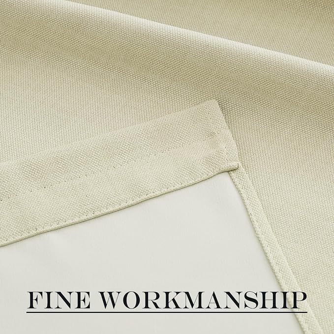 NICETOWN Linen Blackout Door Curtains, Elegance French Door Shades for Privacy, Easy Installed Curtain Panel for Window, Short Curtains for Kitchen (Beige, 25" W x 40" L, 1 Panel)