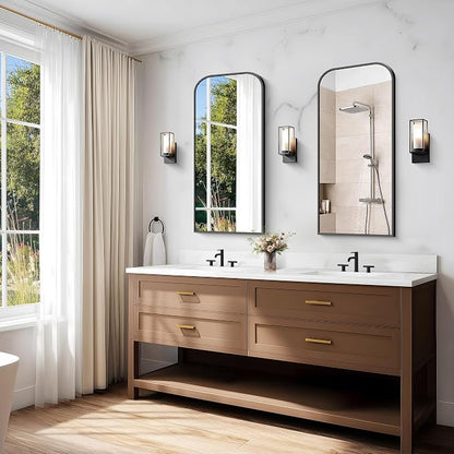 COFENY Bathroom Mirror, 20x40 inch Black Rectangle Wall Mounted Mirror with Thin Frame, Bathroom Vanity Mirrors for Over Sink, Entryway, Living Room, Bedroom