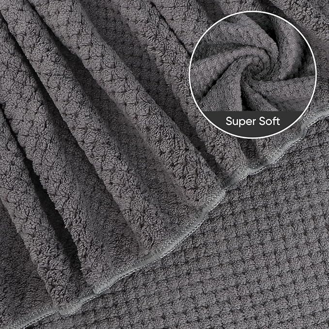 HOMEXCEL Bath Sheets 2PK, 35x70 in, Absorbent&Soft, Extra Large Bath Towel | Lightweight and Quick Drying Microfiber Towels for Bathroom, Yoga, SPA, Fitness, Grey