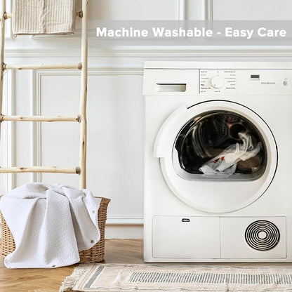Madison Park Arbor Waffle Extra Long Shower Curtain, 72 x 84, White Solid | Adds Privacy, Machine Washable, Farmhouse, OEKO-TEX Certified Bathroom Curtain, 3M Scotchgard Moisture Management