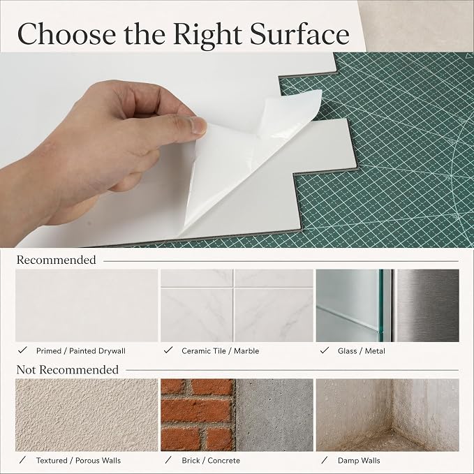 2026 New Upgrade Peel and Stick Backsplash Tile, Peel and Stick 11.34" X 11.57" Wall Tile for Kitchen, Bathroom, Fireplace, Laundry (Beige Ecru, 10 Packs)