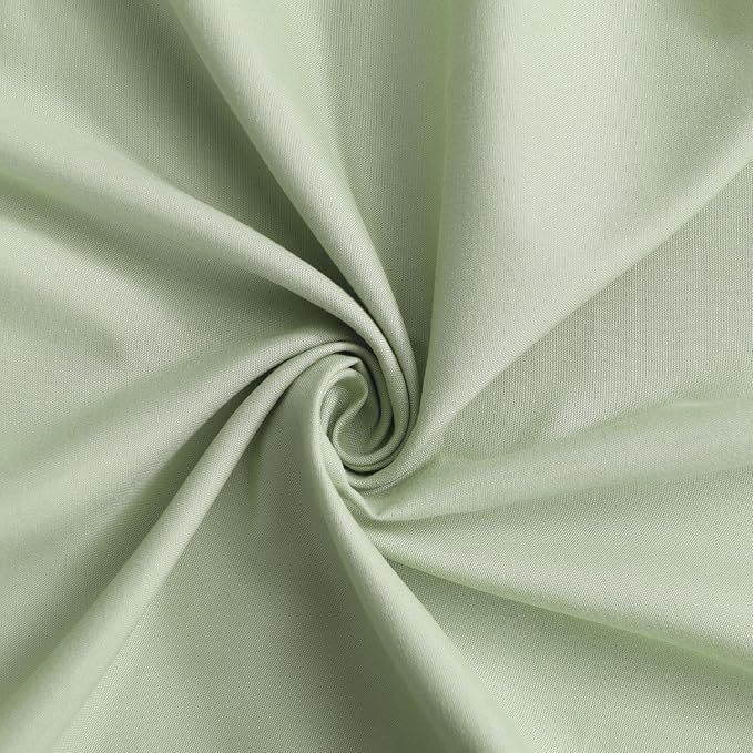 Homechoice Decor Sage Ruffle Shower Curtain, Handcrafted Bow Tie | Vintage Bath Curtain for Master Bathroom, Ruched Microfiber Bathroom Curtain with 12 Buttonholes, 72" W x 72" H (LQ-10)