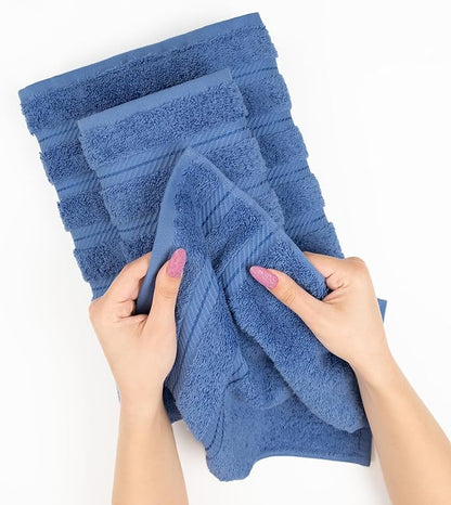 American Soft Linen 35x70 Jumbo Large Bath Towel, 600 GSM 100% Cotton Turkish Bath Sheet, Oversized Luxury Bath Towel for Bathroom Beach and Pool, Electric Blue