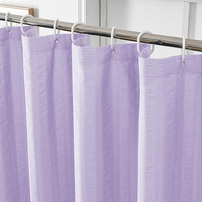Aiyufeng Light Purple Shower Curtain for Bathroom, Embossed Textured Fabric Shower Curtain for Bathroom - Soft Cloth & Hotel Spa, Machine Washable, 36X72,Light Purple