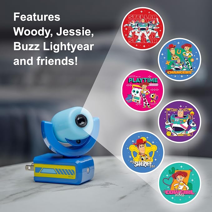 Projectables Toy Story Night Light with Dusk to Dawn Sensor | Plug In Night Light for Kids Room, Nursery, and Children's Bedroom, Toy Story Room Décor, UL Certified, Energy Efficient