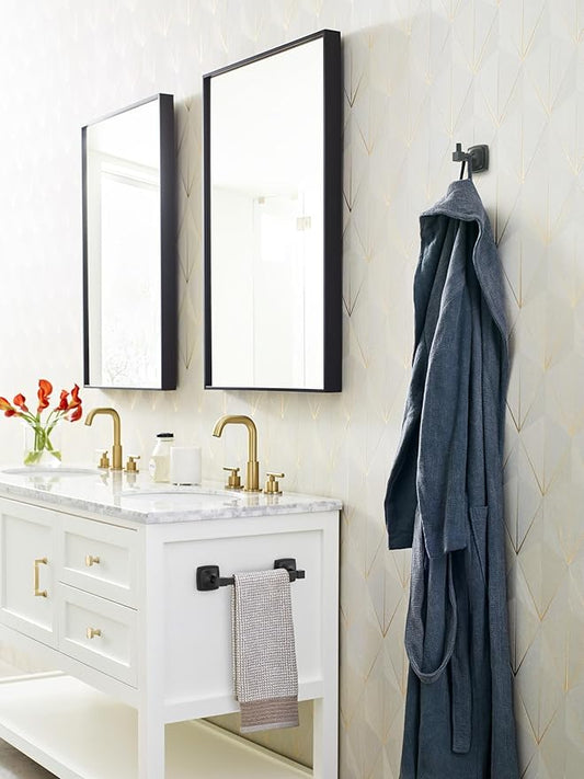 Amerock Stature Matte Black 8 inch (203mm) Towel Bar, BH36095MB