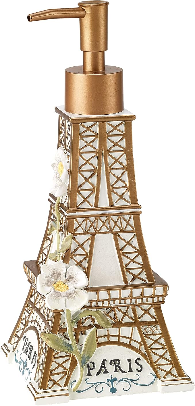 Avanti Linens - Lotion Pump/Soap Dispenser, Resin Countertop Accessories, Stylish Bath Decor (Paris Botanique Collection)