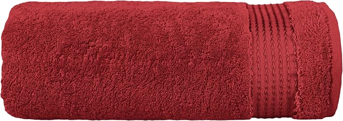Elegant Comfort Premium Turkish Cotton 1 Piece Jumbo Bath Towel - 35 x 70 inch, Luxurious Hotel Spa Quality 100% Turkish Cotton Large Bath Towel - Highly Absorbent - Soft Bathroom Towel, Burgundy