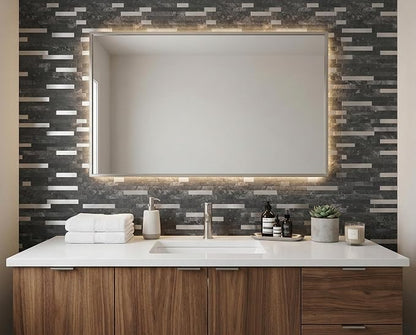 Yipscazo 10 Sheets Peel and Stick Stone Metal Tile Backsplash, Stick on Tiles for Backsplash Kitchen, Bathroom, Laundry Room, Camper, Fireplace (12'' X 12'', Dark Black)