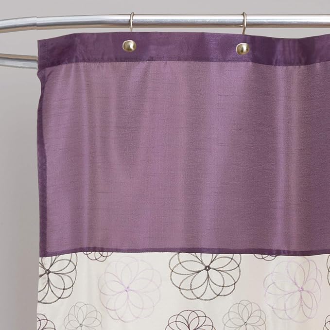 Lush Decor Covina Shower Curtain, Purple 72 inches wide x 72 inches long