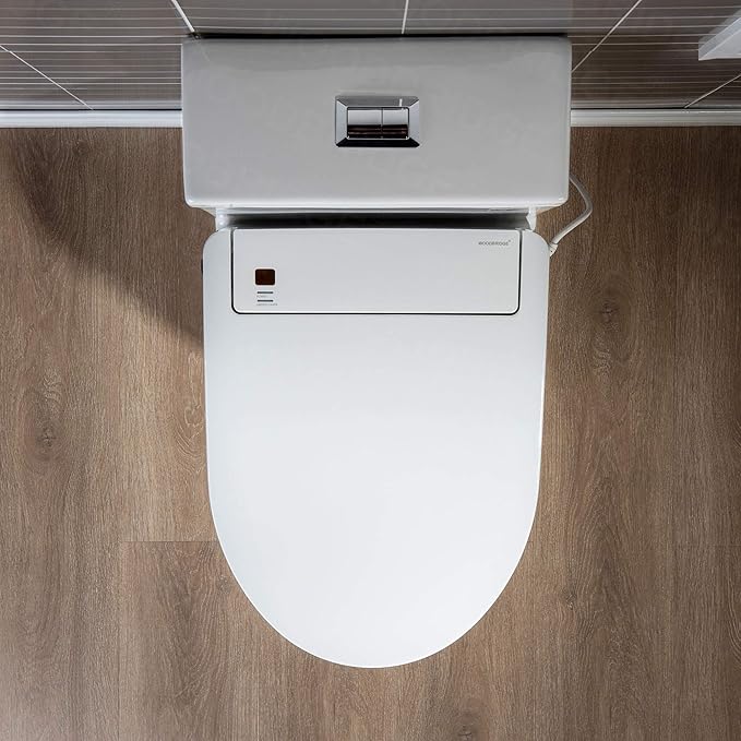 WOODBRIDGE One Piece 1.1GPF/1.6 GPF Dual Flush Elongated Toilet with Advance Smart Toilet in White